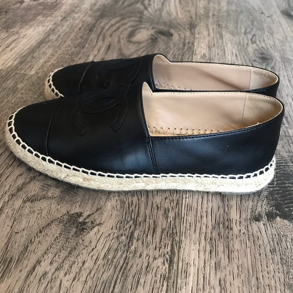 Chanel espadrilles black leather - Picture 7 of 8